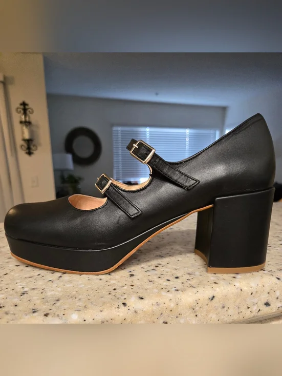 INTENTIONALLY BLANK Over Time Platform Mary Jane Block Heels Spain EU 40 - Picture 7 of 9